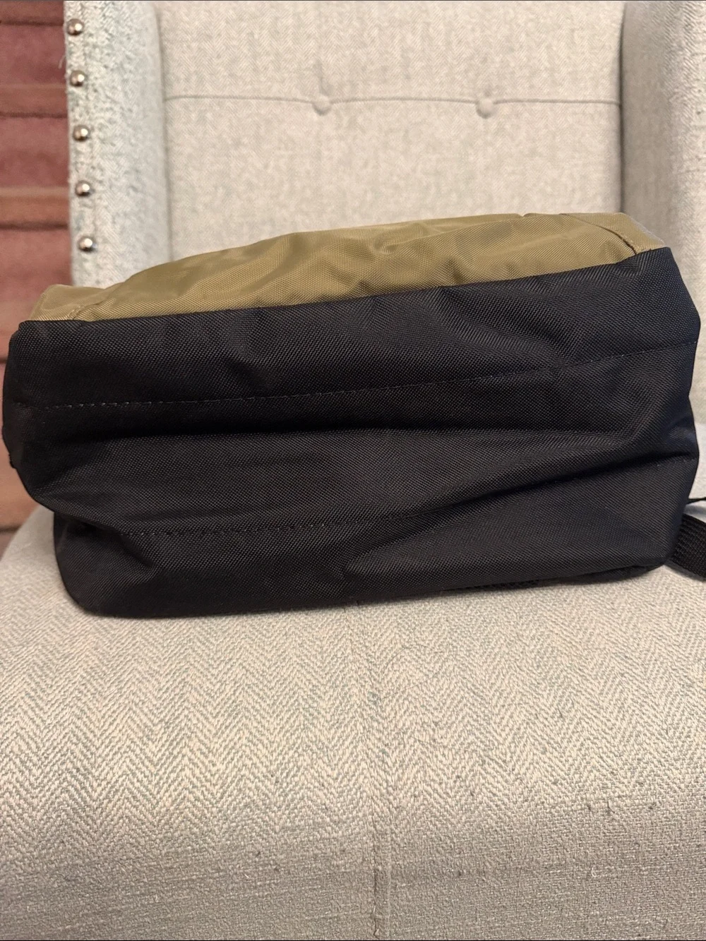 Olive Green & Brown Men's Backpack
